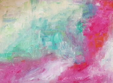 Картина под названием "Abstraction colorée" - Ghislaine Rimmen-Mohl, Подлинное произведение искусства, Акрил Установлен на к…