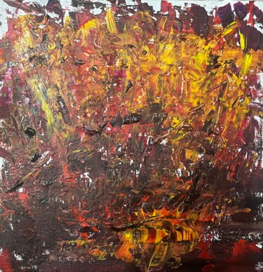 Painting titled "Fire" by Ghislaine Rimmen-Mohl, Original Artwork, Acrylic