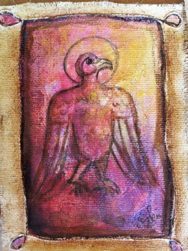 Peinture intitulée "aigle de saint-jean" par Ghislaine Segal, Œuvre d'art originale