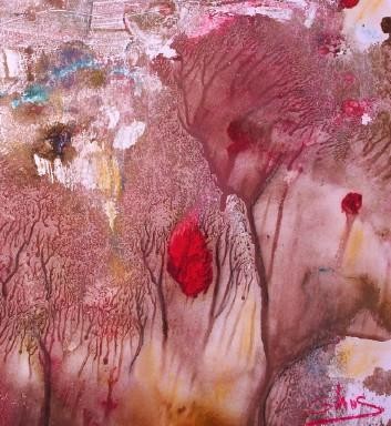 Peinture intitulée "esprit de la forêt" par Ghislaine Segal, Œuvre d'art originale, Huile