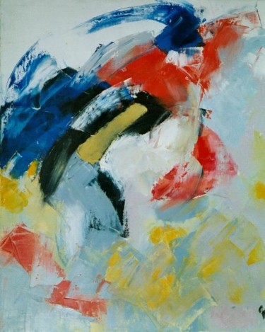 Painting titled "ANGOISSE" by Ghislaine Bredel, Original Artwork