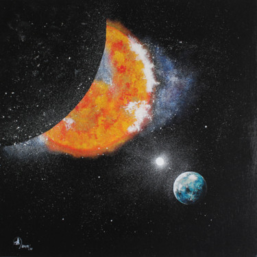 Peinture intitulée "Cosmos Universe - P…" par Ghislaine Gabet, Œuvre d'art originale, Acrylique Monté sur Châssis en bois