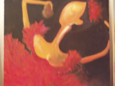 Peinture intitulée "danseuse" par Ghislaineh, Œuvre d'art originale, Huile