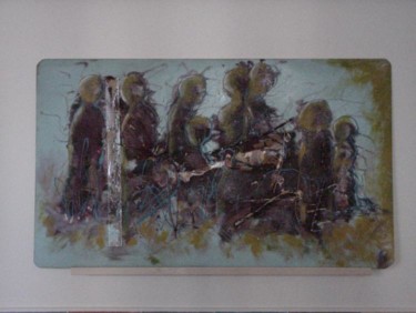 Painting titled "groupe" by Ghislaineh, Original Artwork, Oil