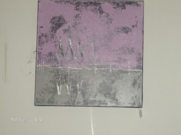 Peinture intitulée "horizon-gris-rose.j…" par Ghislaineh, Œuvre d'art originale