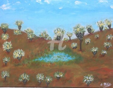 Peinture intitulée "les frailejones" par Ghislaine Phelut-Sanchez, Œuvre d'art originale