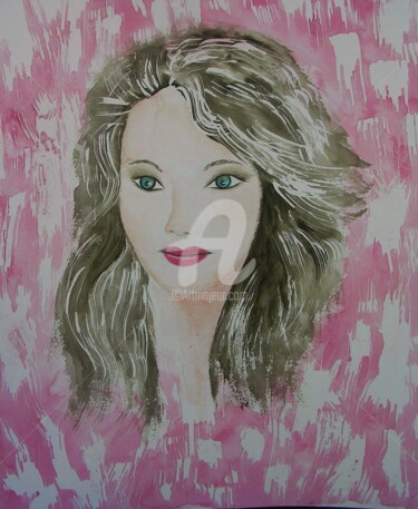 Painting titled "Elisa" by Ghislaine Phelut-Sanchez, Original Artwork, Watercolor