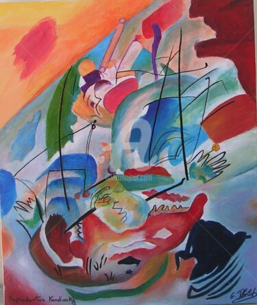 Pintura intitulada "Improvisation n° 31…" por Ghislaine Phelut-Sanchez, Obras de arte originais
