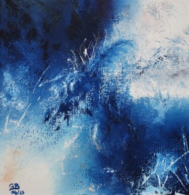 Peinture intitulée "La vague du Cosmos" par Ghita Benkirane, Œuvre d'art originale, Huile Monté sur Châssis en bois