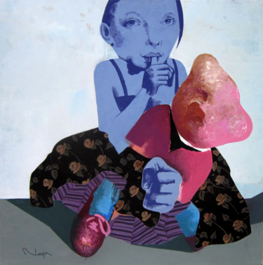 Peinture intitulée "nico" par Gheorghe Lungu, Œuvre d'art originale, Huile