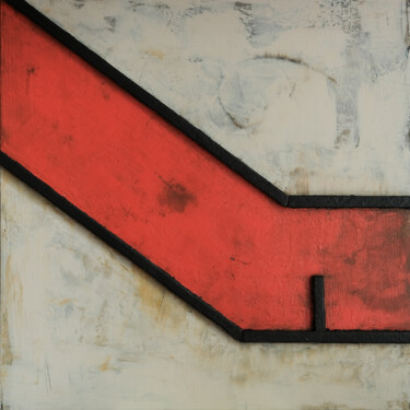 Pintura titulada "Red between" por Ghortin, Obra de arte original, Acrílico