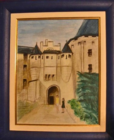 Peinture intitulée "Château de Saumur" par Gérard Husta, Œuvre d'art originale