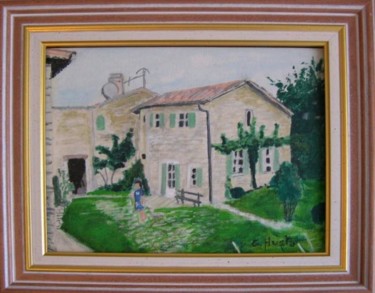 Peinture intitulée "Maison charentaise" par Gérard Husta, Œuvre d'art originale