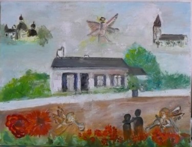 Peinture intitulée "Maison thouaréenne" par Gérard Husta, Œuvre d'art originale