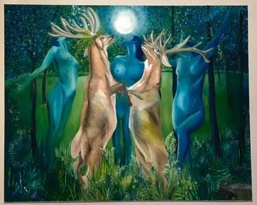 Painting titled "dancing with the de…" by Ghys Dirk, Original Artwork