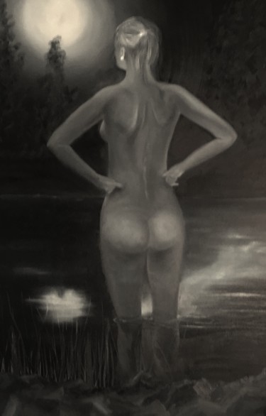 Peinture intitulée "Reflet d’une âme pu…" par Ghys Dirk, Œuvre d'art originale, Huile