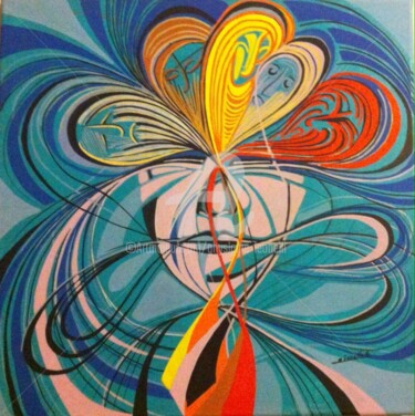 Malerei mit dem Titel "Emotions en équilib…" von Ghyslaine Leonelli, Original-Kunstwerk, Acryl
