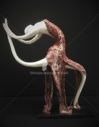 Sculpture titled "Libre mouvement" by Ghyslaine Leonelli, Original Artwork, Polymer clay