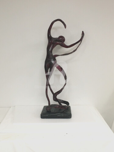 Sculptuur getiteld "Danse du ruban" door Ghyslaine Leonelli, Origineel Kunstwerk, Hars
