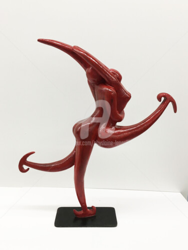 "Red ice dance" başlıklı Heykel Ghyslaine Leonelli tarafından, Orijinal sanat, Rezine
