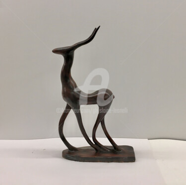 Scultura intitolato "Gazelle" da Ghyslaine Leonelli, Opera d'arte originale, Resina