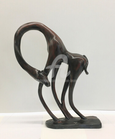 雕塑 标题为“Girafe” 由Ghyslaine Leonelli, 原创艺术品, 树脂