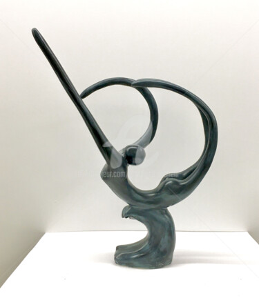 Sculpture titled "Wave" by Ghyslaine Leonelli, Original Artwork, Resin