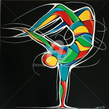 Pintura intitulada "Breack dance" por Ghyslaine Leonelli, Obras de arte originais, Acrílico
