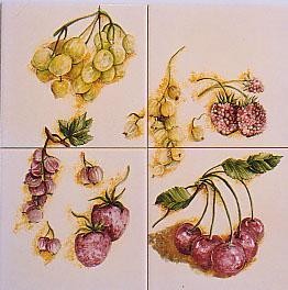 Peinture intitulée "FRUITS ETE" par Ghyslaine De Sevlian, Œuvre d'art originale, Huile