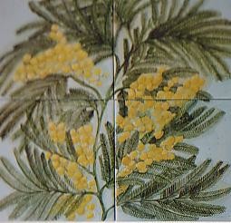 Peinture intitulée "mimosa" par Ghyslaine De Sevlian, Œuvre d'art originale, Huile