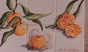 Peinture intitulée "la mandarine" par Ghyslaine De Sevlian, Œuvre d'art originale, Huile