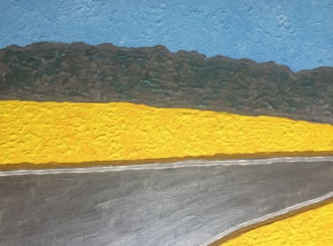 Malerei mit dem Titel "Rape fields near th…" von Giart, Original-Kunstwerk, Acryl