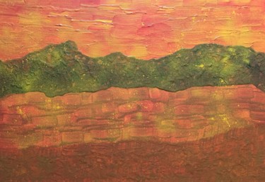 Painting titled "Heat in the desert" by Giart, Original Artwork, Acrylic