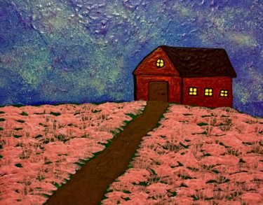 Painting titled "Starlight Night" by Giart, Original Artwork, Acrylic