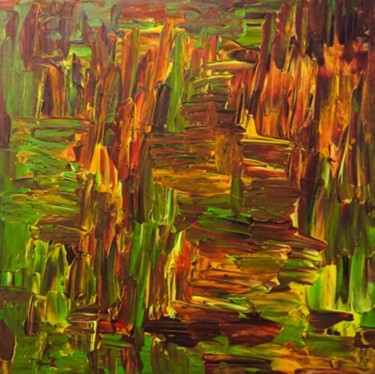 Painting titled "Autumn forest -" by Giart, Original Artwork, Acrylic