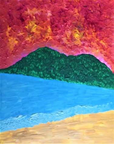 Pintura titulada "The Pink Sunset" por Giart, Obra de arte original, Acrílico