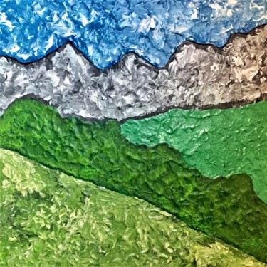 Malerei mit dem Titel "Spring in the Alps" von Giart, Original-Kunstwerk, Acryl