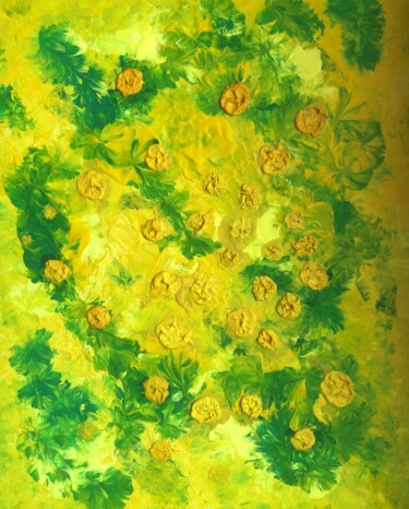 Painting titled "Mimosa" by Giart, Original Artwork, Acrylic