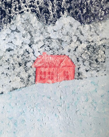 Malarstwo zatytułowany „Frosty night in the…” autorstwa Giart, Oryginalna praca, Akryl