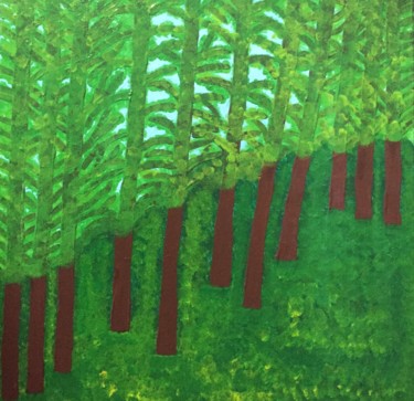 Painting titled "Forest Glade" by Giart, Original Artwork, Acrylic