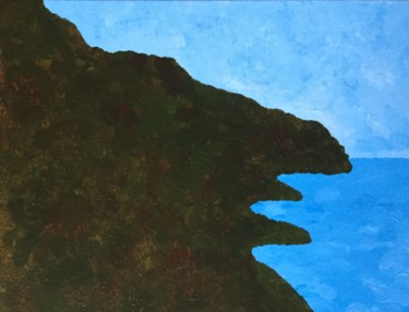 Painting titled "Cliffs by the Sea" by Giart, Original Artwork, Acrylic