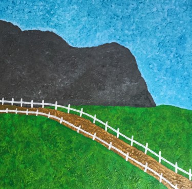 Pintura intitulada "The road to the mou…" por Giart, Obras de arte originais, Acrílico