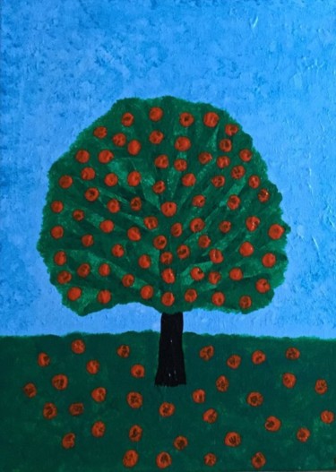 Painting titled "Orange tree" by Giart, Original Artwork, Acrylic