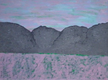 Painting titled "Pink evening" by Giart, Original Artwork, Acrylic