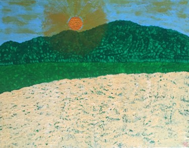 Peinture intitulée "Spring sunset" par Giart, Œuvre d'art originale, Acrylique