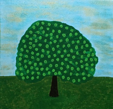 Malerei mit dem Titel "Wild apple" von Giart, Original-Kunstwerk, Acryl