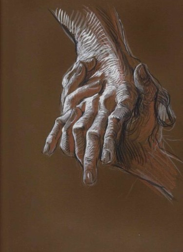 Pintura titulada "Serie manos 02" por Gia Bugadze, Obra de arte original
