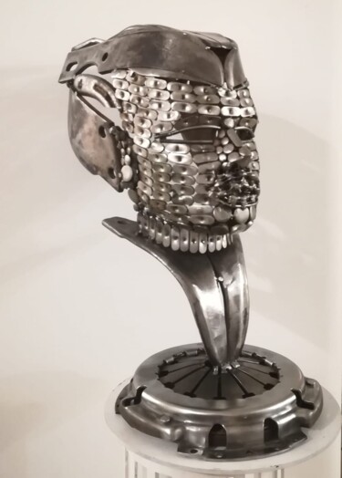 Sculpture titled "Demetra Cerere" by Giacomo Bertolino, Original Artwork, Metals