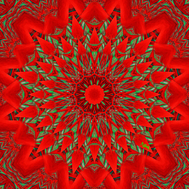 Digital Arts titled "Christmas mandala" by Rgiada, Original Artwork, Digital Painting