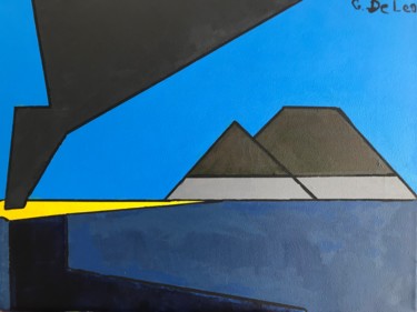 Картина под названием "21/12/85: A Geometr…" - Gianluca De Leo, Подлинное произведение искусства, Акрил